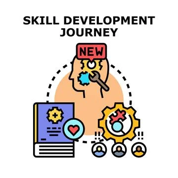 Skill development journey vector concept Stock Illustration