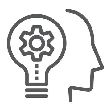 Skill Development line icon, education and school, idea sign vector graphics, a Stock Illustration