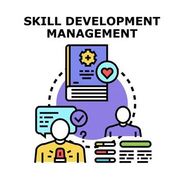 Skill development management vector concept illustration Stock Illustration