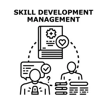 Skill development management vector concept illustration Stock Illustration