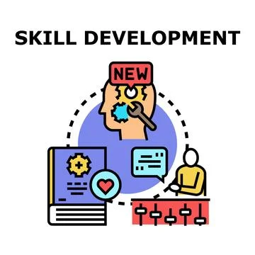 Skill development process vector concept illustration Stock Illustration
