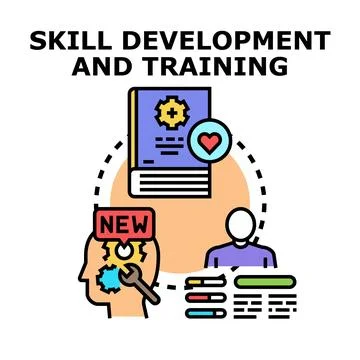 Skill development, training, and learning new abilities Stock Illustration