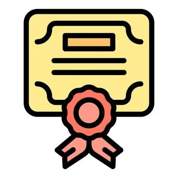 Skill up diploma icon vector flat Illustrazione stock
