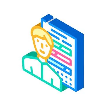 Skill employee isometric icon vector illustration Stock Illustration
