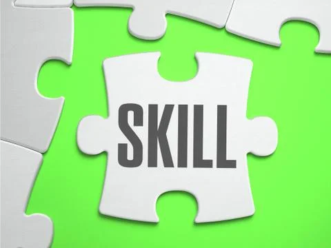 Skill - Jigsaw Puzzle with Missing Pieces Stock Illustration