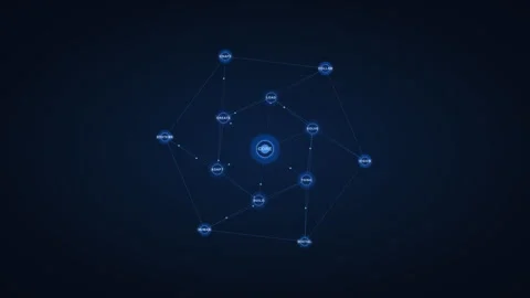 Skill Lattice Bloom Interconnected Knowledge Network Motion Loop 4K 動画素材 335353668