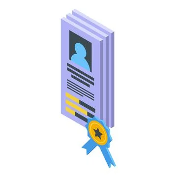 Skill level icon isometric vector. Training beginner Stock Illustration