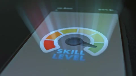 Skill Level meter indicator, presentation Stock Footage 304525877