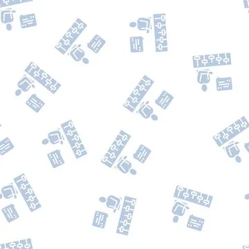 Skill management glyph seamless pattern Stock Illustration