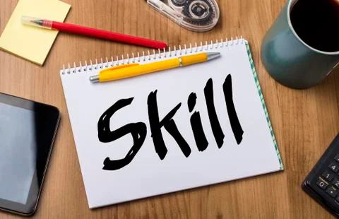 Skill - Note Pad With Text Stock Photos