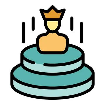 Skill up party cake icon vector flat Illustrazione stock