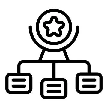 Skill up scheme icon outline vector. Training level Illustrazione stock