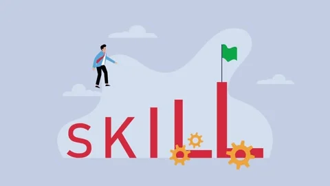 Skill training, education, learning, ability, knowledge and competency for .. Stock Footage 276340906