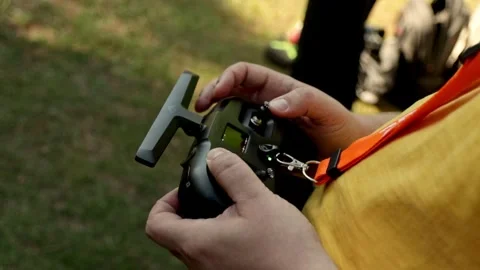 Skilled FPV Drone Pilot in Control Stock Footage 252367655