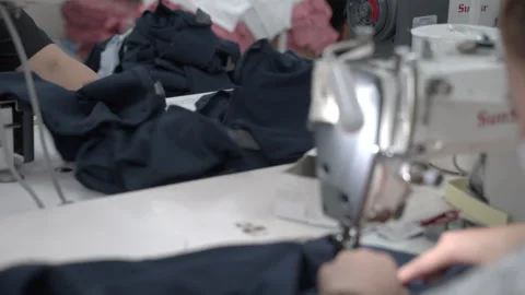 Skilled Hands and Sewing Machine in Vietnam Video stock 247416356