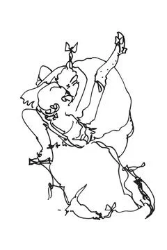 A skilled performer captivates the audience with her elegant movements on s.. Stock Illustration