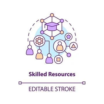 Skilled resources concept icon Stock-Illustration