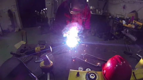Skilled Welder Stock Footage 35326574