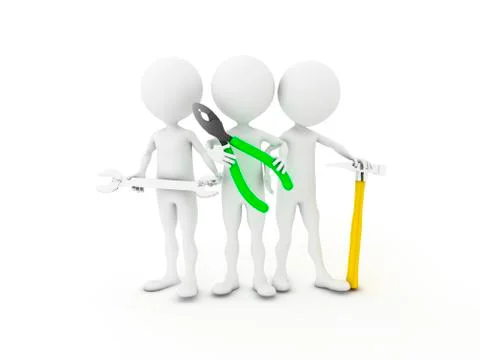 Skilled workers Stock Illustration