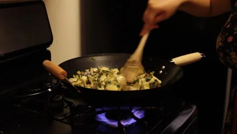 Skilletcooking Stock Footage 4885860