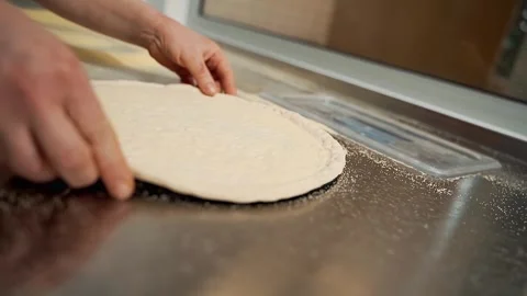 Skillful Chef Preparing A Pizza Stock Footage 240641179