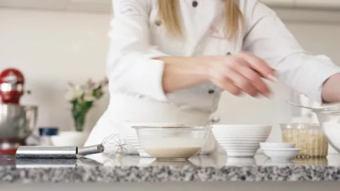 Skillful Cook Kneading Dough with Activated Yeast 動画素材 246947616