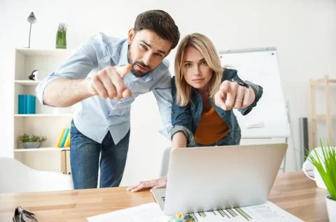 Skillful creative team is working together Stock Photos