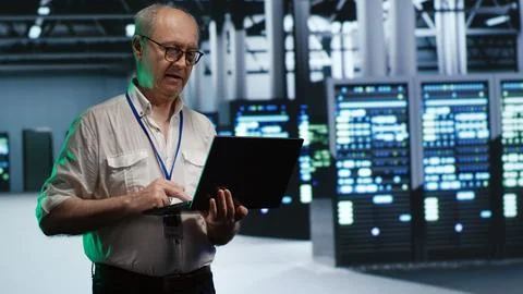 Skillful data center management Foto stock