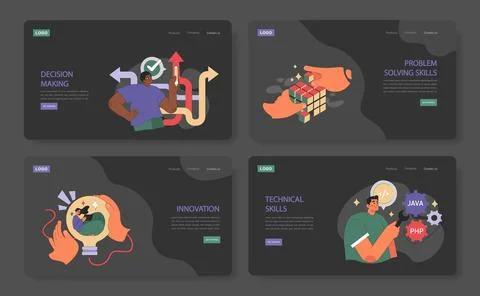 Skillful innovation set. Stock Illustration