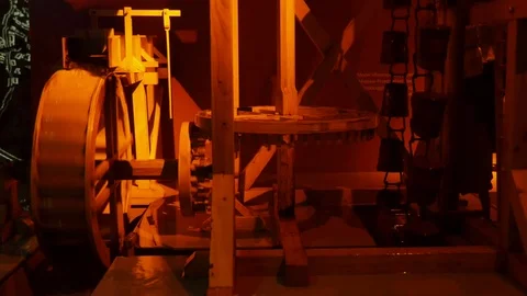 Skillful water mill sample with a rotati... | Stock Video | Pond5