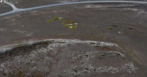 Skillfully captured shot of an unidentified volcano near Myvatn at Stock Footage 284059926
