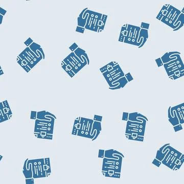 Skills abilities interview job glyph seamless pattern Stock Illustration