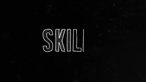 Skills concept written on blackboard Stock Footage 145742744