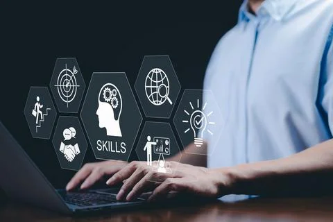 Skills Development and Learning Concept. Stock Photos