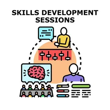 Skills development sessions concept vector illustration Stock Illustration