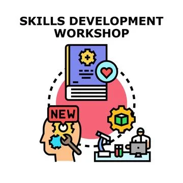 Skills development workshop concept vector illustration Stock Illustration