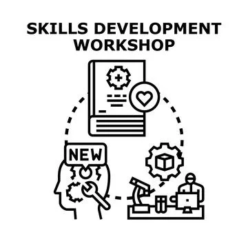 Skills development workshop concept vector illustration 스톡 일러스트