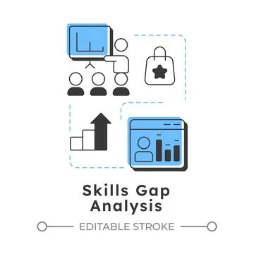 Skills gap analysis modern linear concept icon 스톡 일러스트