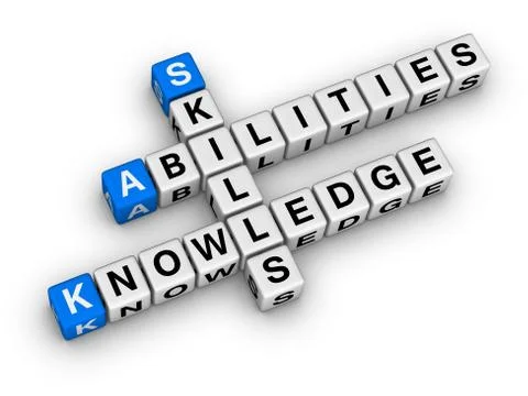 Skills, knowledge, abilities 스톡 일러스트