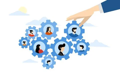 Skills or efficiency concept, Solutions, building organization. Stock Illustration