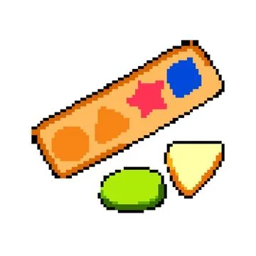Skills shape sorter pixel art vector illustration 스톡 일러스트