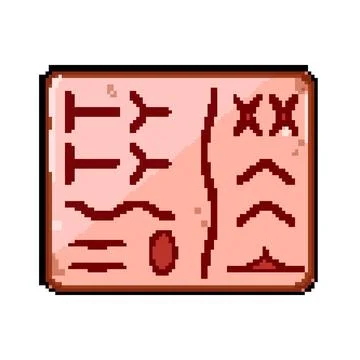 Skills suture practice pad pixel art vector illustration Stock Illustration