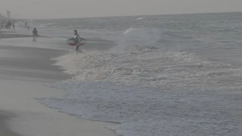 Skimboarder Stock Footage 168110608
