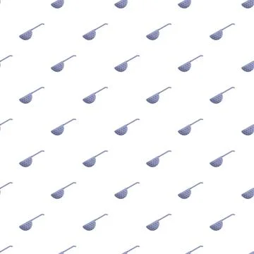 Skimmer cooking tools repeating across a white background Stock Illustration