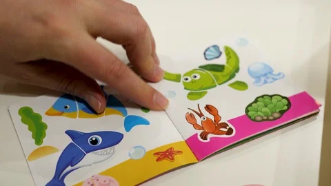 Skimming Through a Booklet Stock Footage 130144429