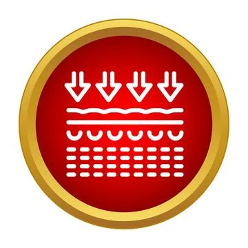 Skin absorption layers icon representing skincare treatment Stock Illustration