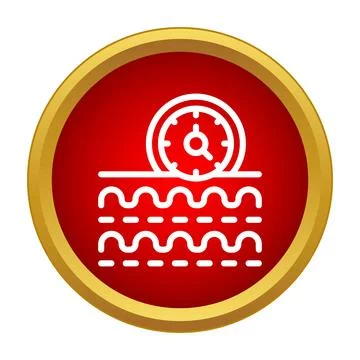 Skin aging process with age icon on dermis Stock Illustration