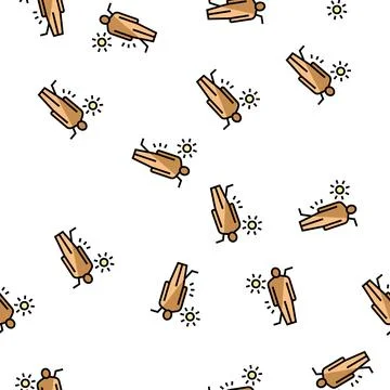 Skin before and after tanning vector seamless pattern Stockillustratie