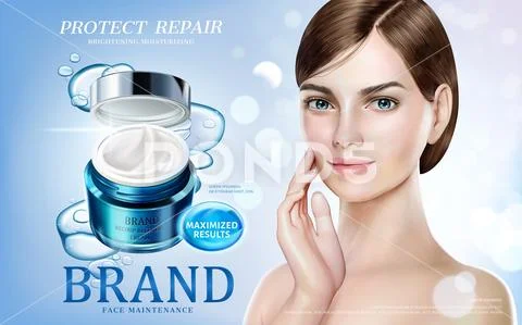 Skin care ads Stock Illustration