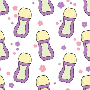 Skin care seamless pattern Stock Illustration